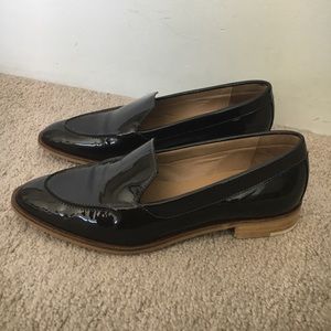 Everlane Burgandy Patent Loafers