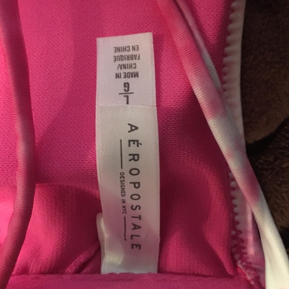 hot pink tie-dye halter swim suite top - Picture 3 of 3