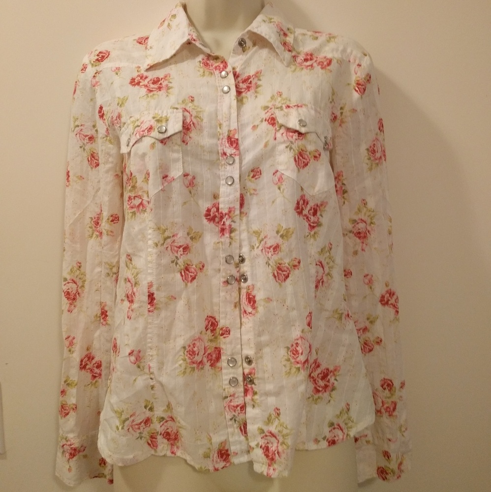 Old Navy Floral button up blouse