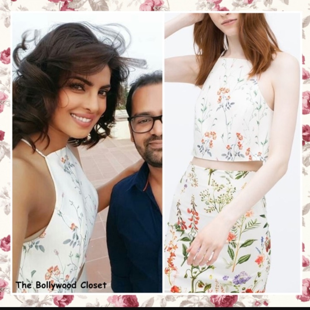 Zara crop floral top