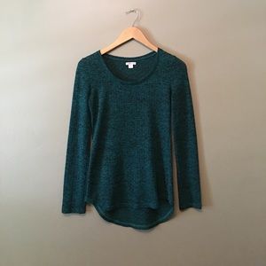 Xhilaration green & black marled sweater