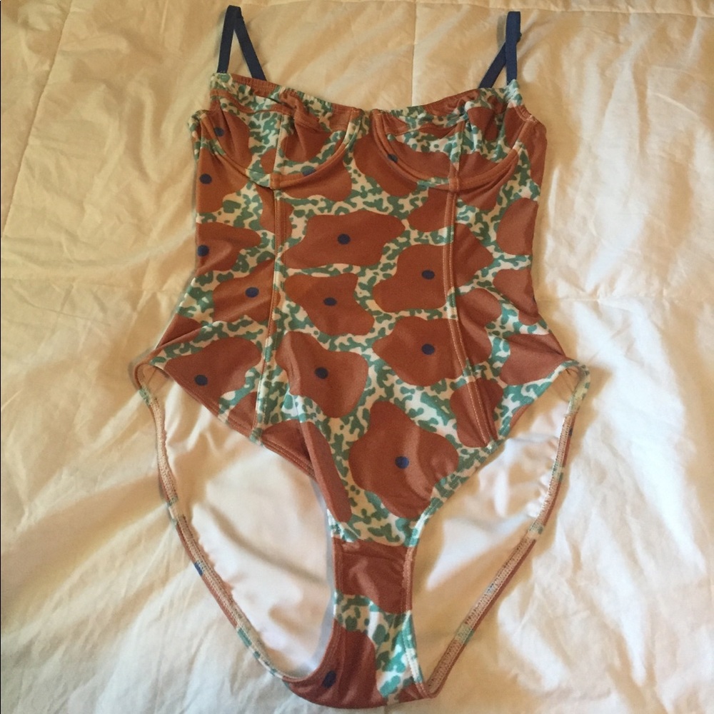 Multicolored swim suit, never been worn.