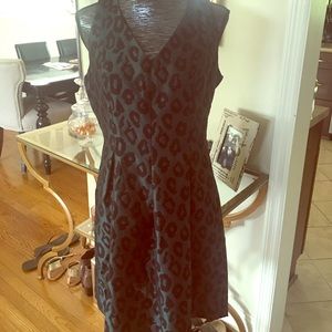 Hunter Green Cheetah Print Cocktail Dress