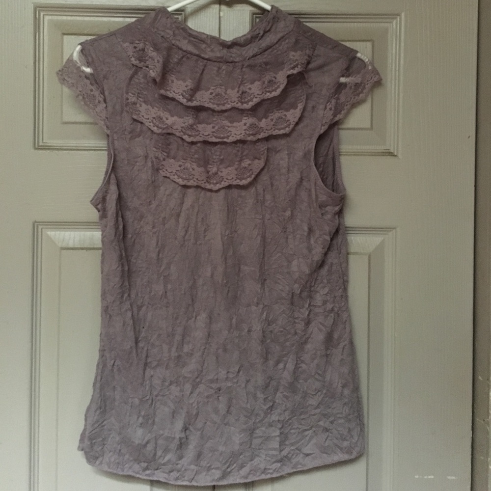 Adorable Lace Neck Top