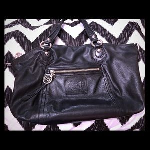 Black Authentic Coach Poppy Purse