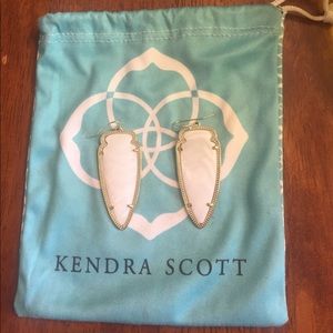White Stone Arrow Kendra Earrings