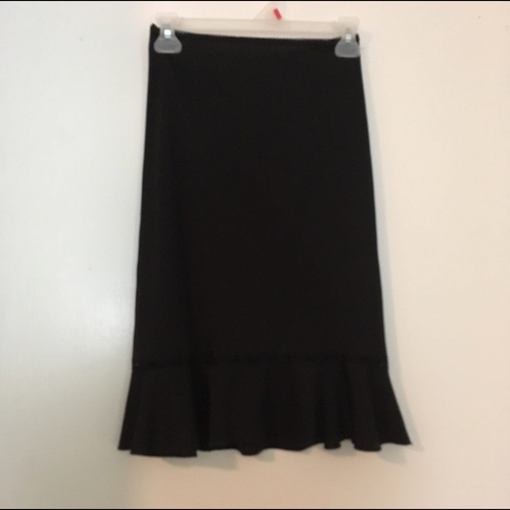 Black Knee-Length Stretchy Professional Skirt