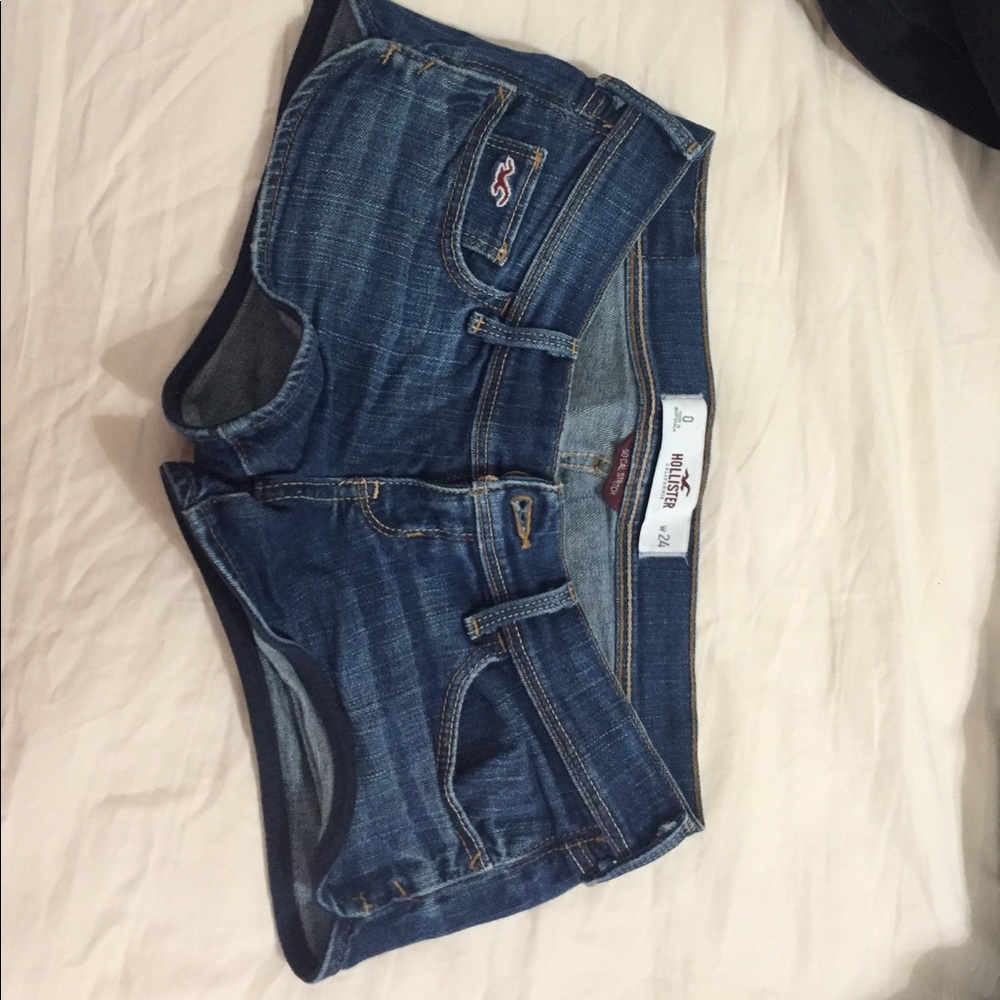 dark wash denim shorts