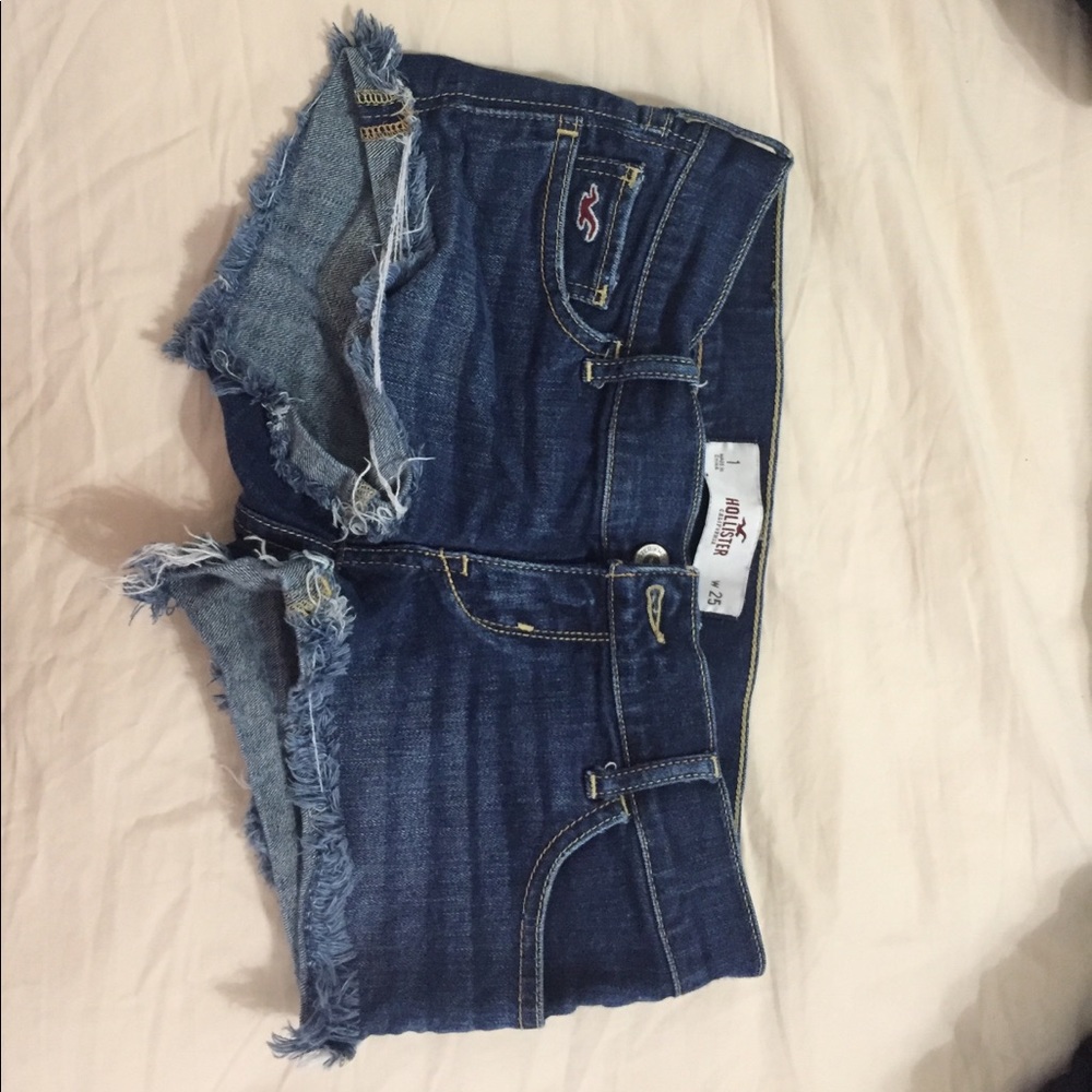 dark wash denim shorts