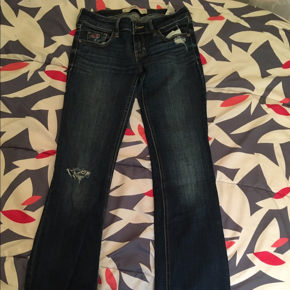 Hollister Bootcut Ripped Jeans