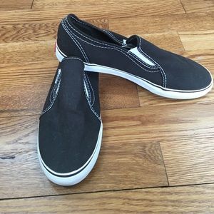Black slip on Vans
