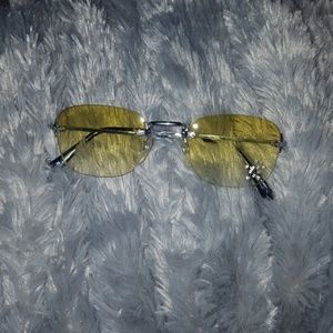 vintage 90's yellow sunglasses