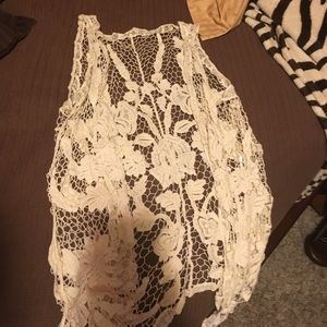 Lace shirt coverup