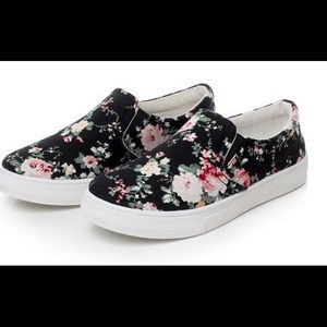 Floral slip ons