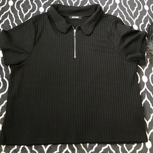 BLACK COLLARED SHIRT