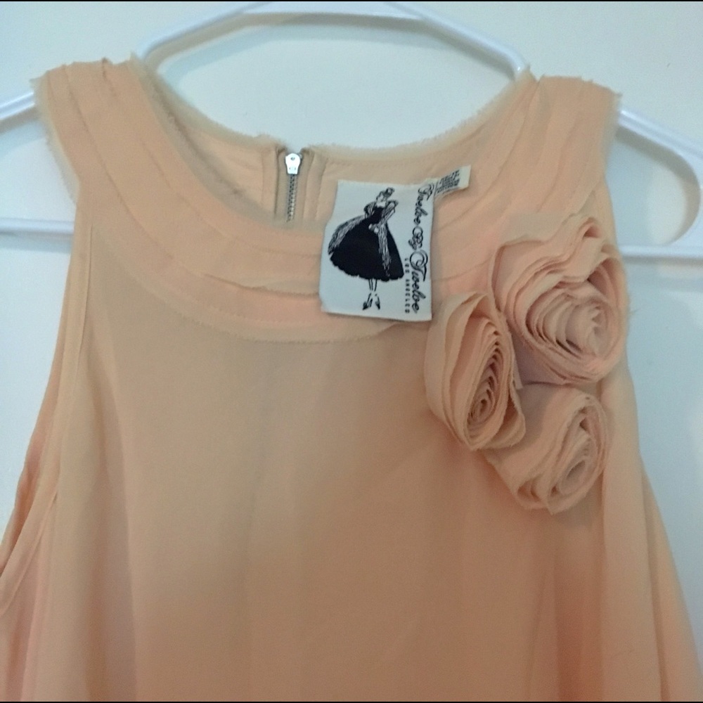 🆕 Chiffon Rose Flowy Tunic Top - Picture 3 of 3