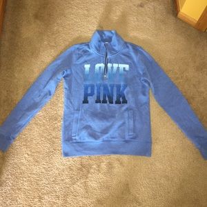 Love pink quarter zip
