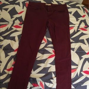 SO (Khols) Maroon/Plum Skinny Cordurory