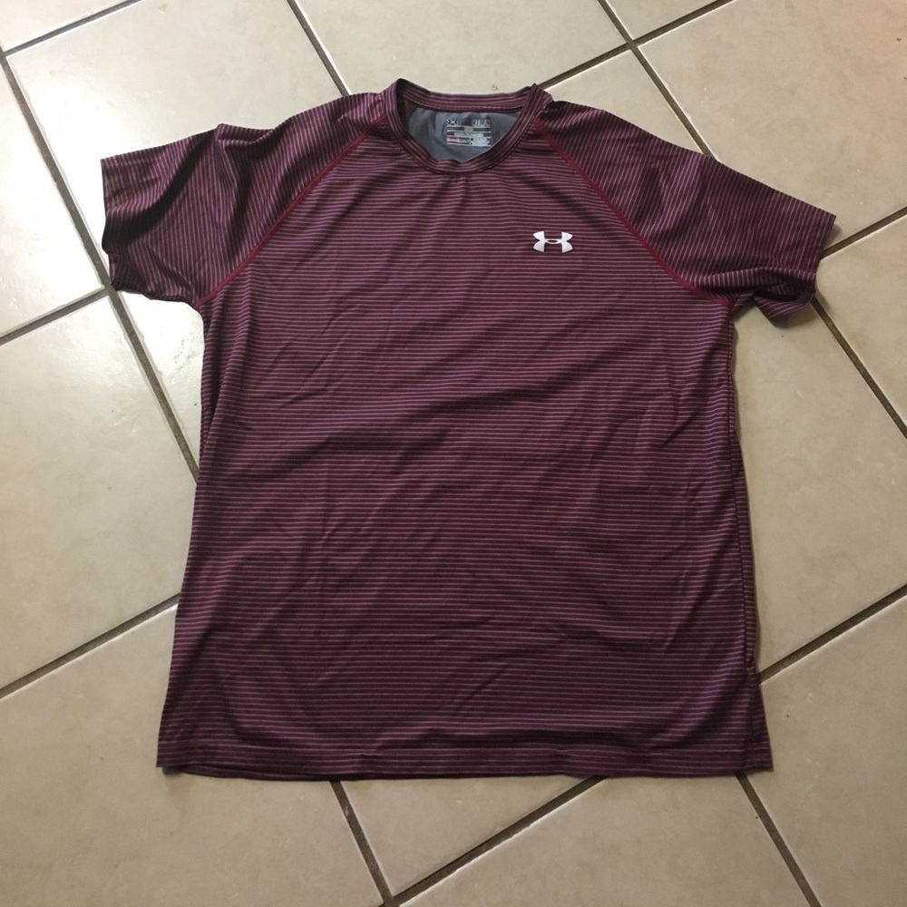 Maroon striped shirt