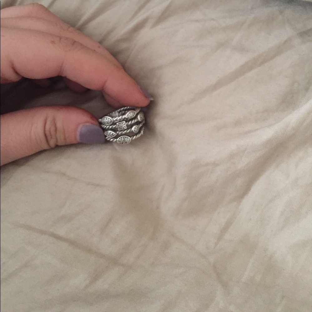 Diamond confetti Yurman ring