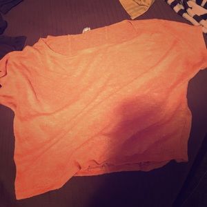 Orange loose crop top