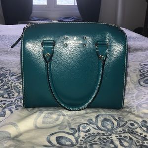 Kate spade satchel purse/peacock blue *with strap*
