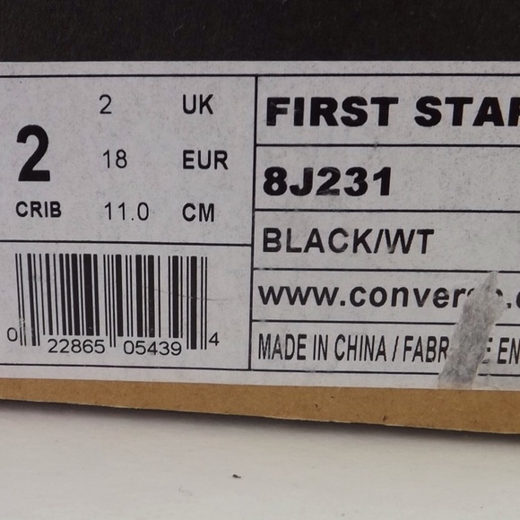 baby chucks Converse hi top crib shoes pre walker - Picture 4 of 8