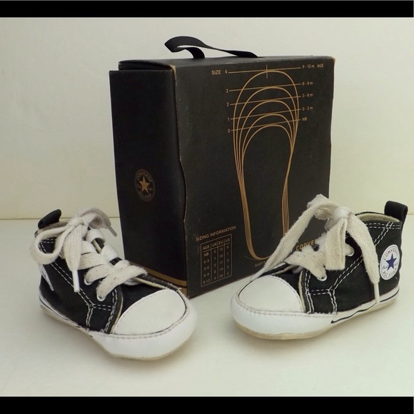baby chucks Converse hi top crib shoes pre walker - Picture 8 of 8
