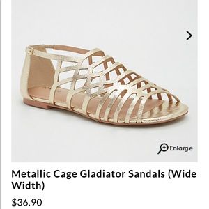 Torrid Metallic Cage Gladiator Sandals WIDE WIDTH