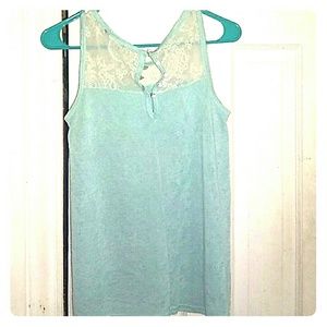 Baby Blue Flowy Tank Top