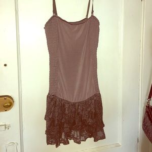 Free People drop waist lace slip