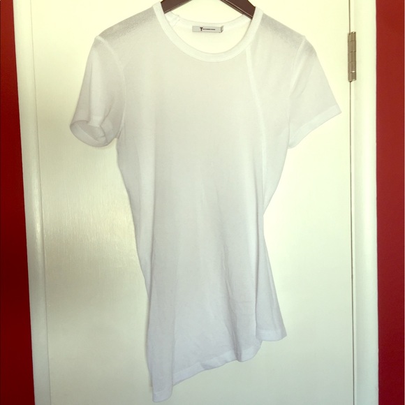 Alexander Wang Tops - Alexander Wang mesh Asymmetrical mesh T-Shirt