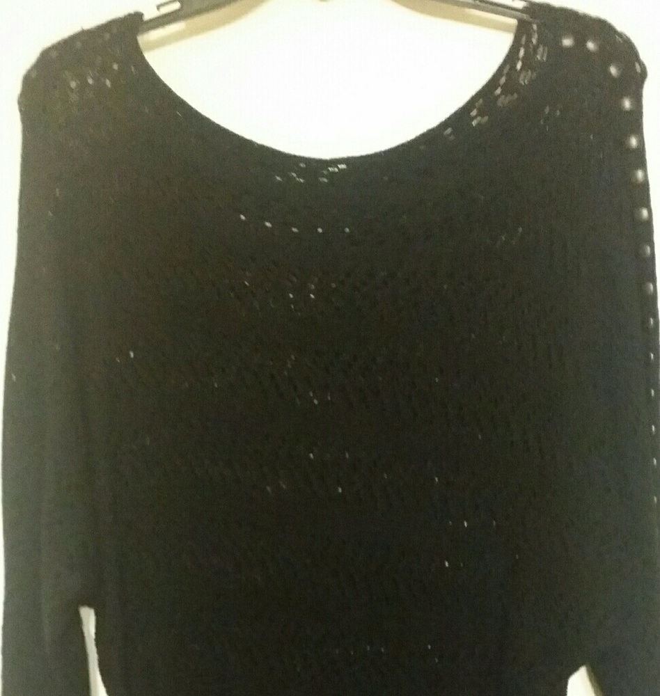 Beautiful black crochet 3/4 sleeves. New .
