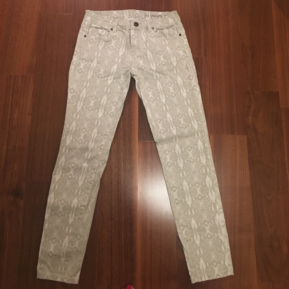 BlankNYC snakeskin print stretch jeans 27