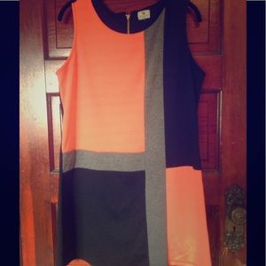 Worthington color block jersey mod shift dress