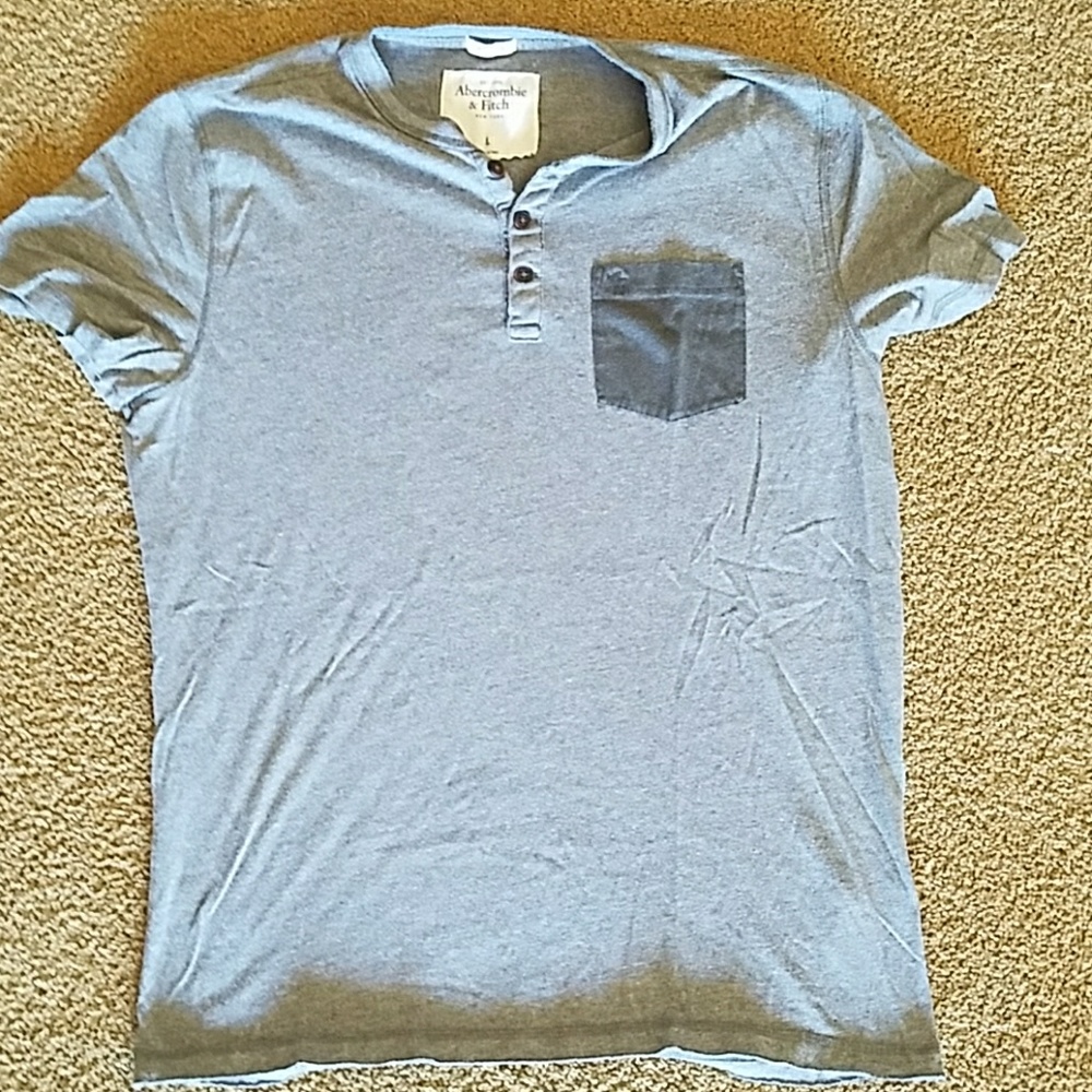 Gray button up Abercrombie Tee