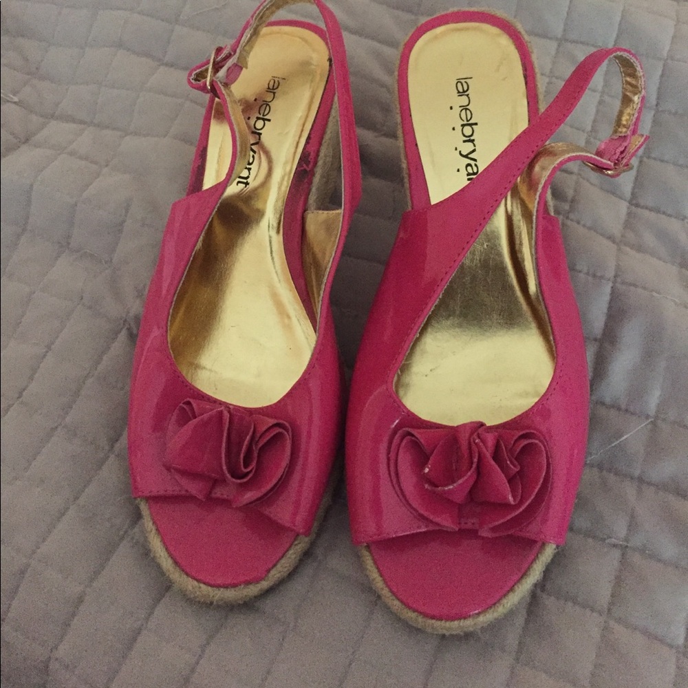 Lane Bryant hot pink sling backs