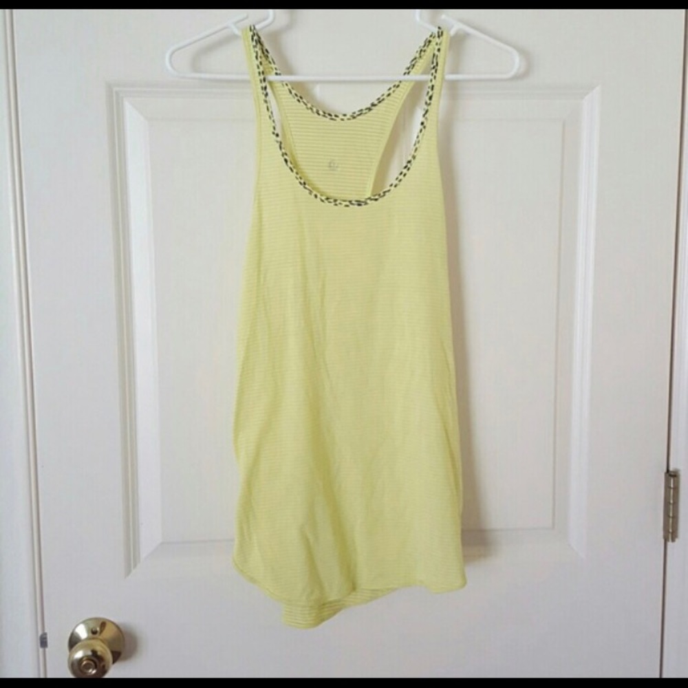 Yellow lululemon "What the Sport" tank