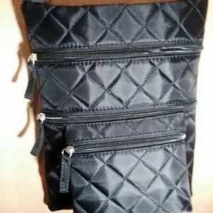Bundle only. Black diamond pattern, crossbody bag.