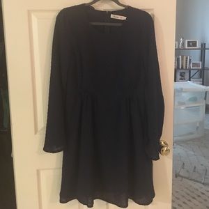 ModCloth navy blue long sleeved dress
