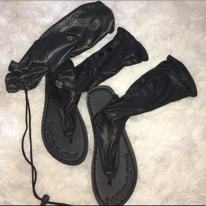 Black Gladiator Sandals