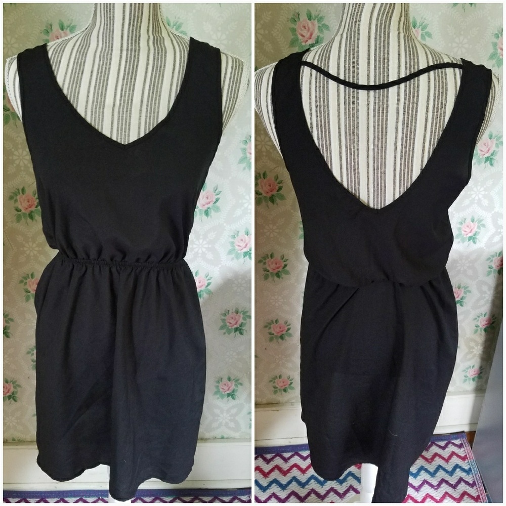 Black backless dress / cover-up
