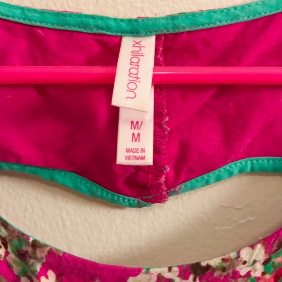 Heart-back magenta Floral summer flirty dress! - Picture 2 of 3