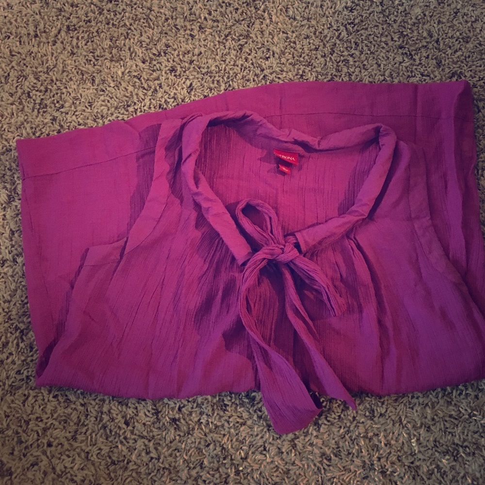 Dressy flowy pink tank