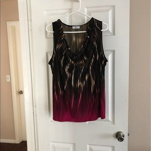 Calvin Klein cowl neck sleeveless blouse