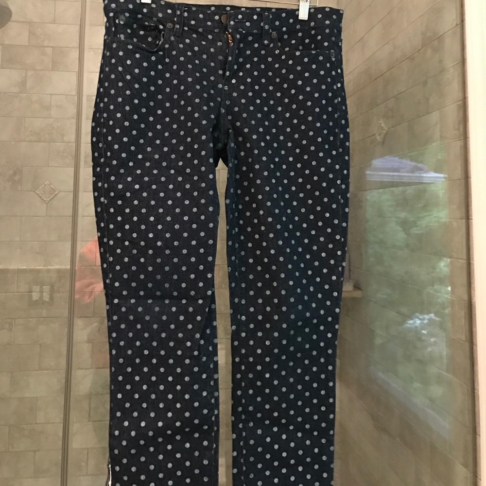 Jcrew polka dot jeans