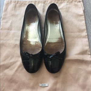 Black Prada ballet flats (size 6/ 36 European)