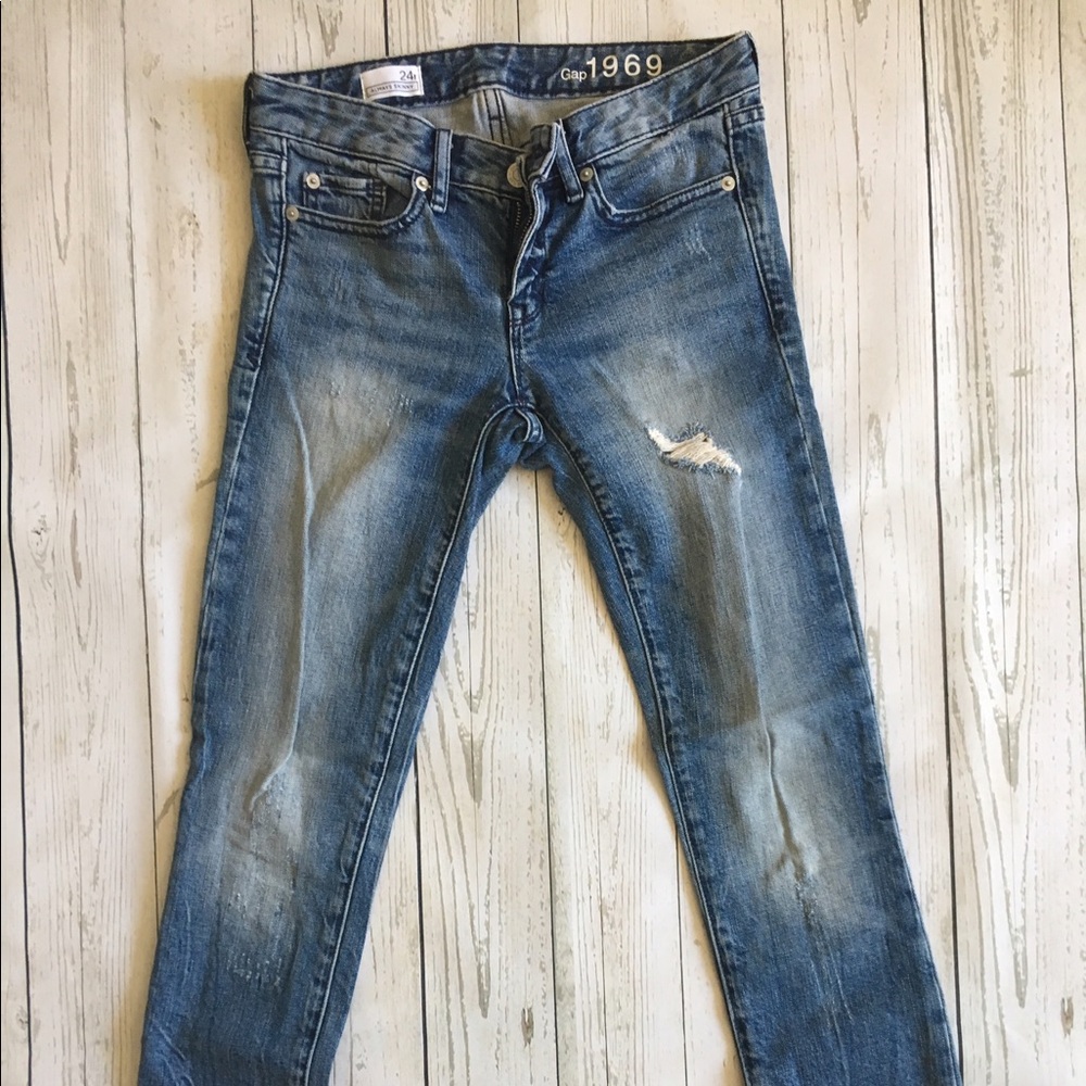 Gap Always Skinny Distressed Jeans