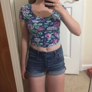 floral crop top
