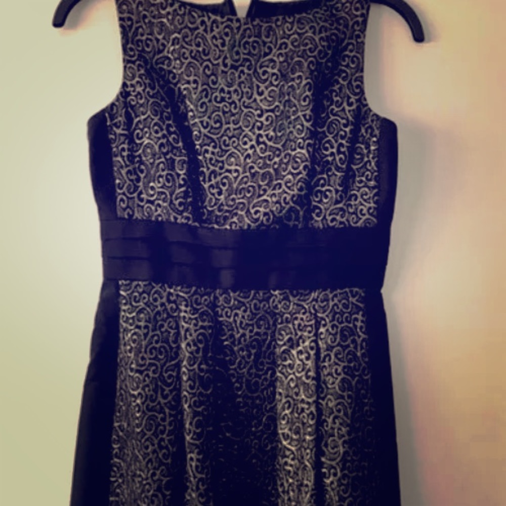 The Limited Black and Gold Party Dress